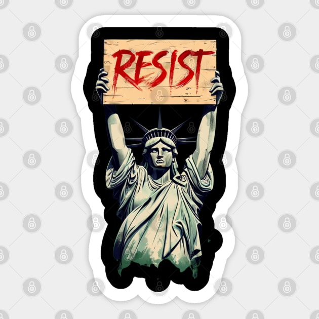 Trump Resist Trump Protest Anti Political Protest Sticker by Creatifly Graphic Tees